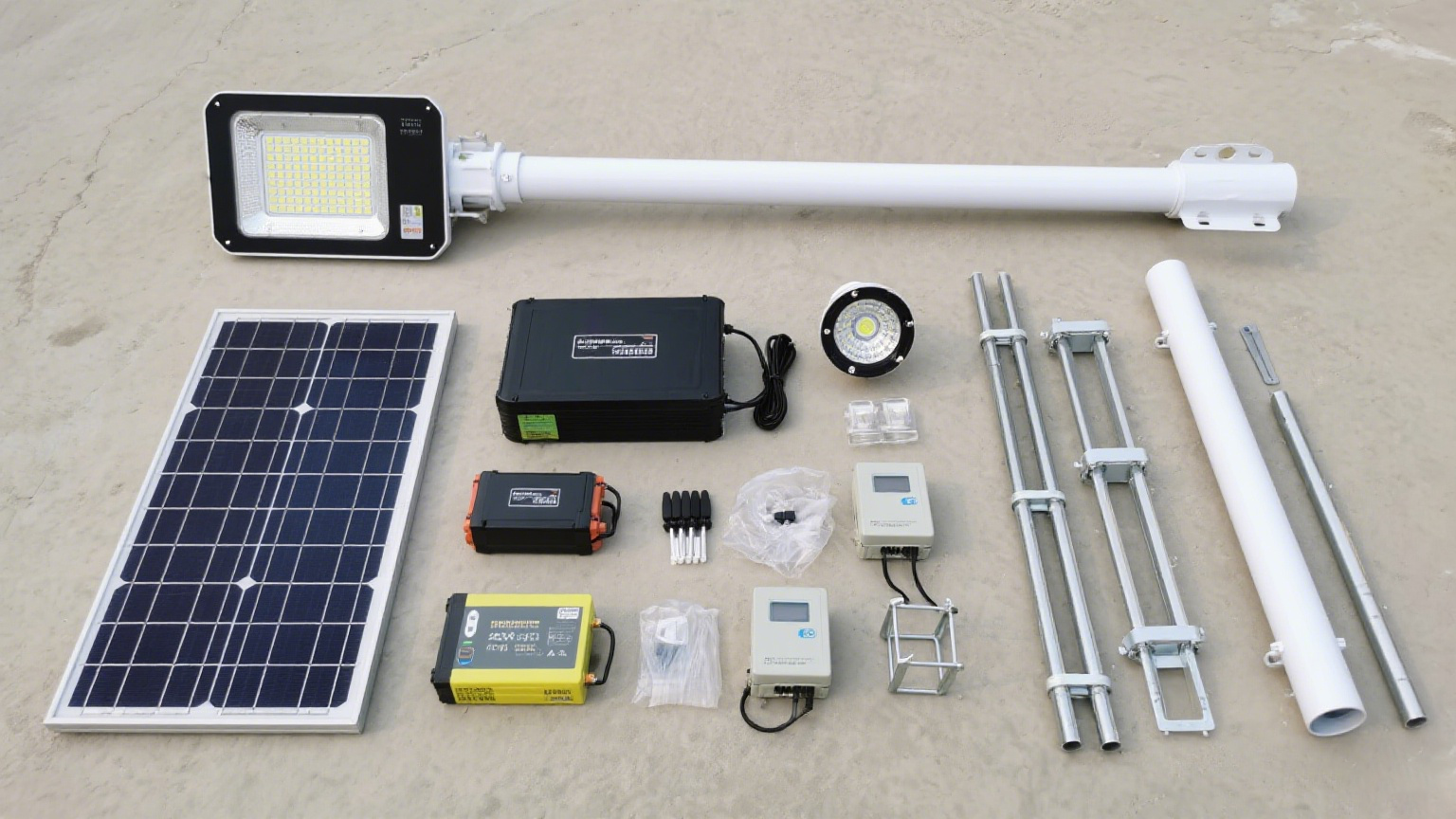 太陽能路燈安裝前準備示意圖