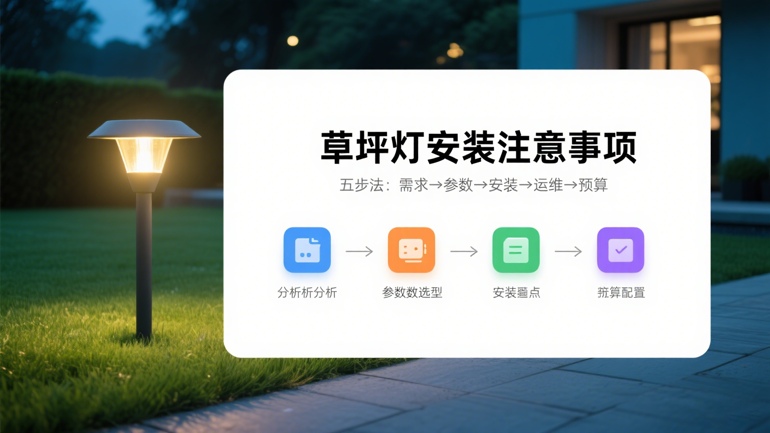 草坪燈安裝注意事項