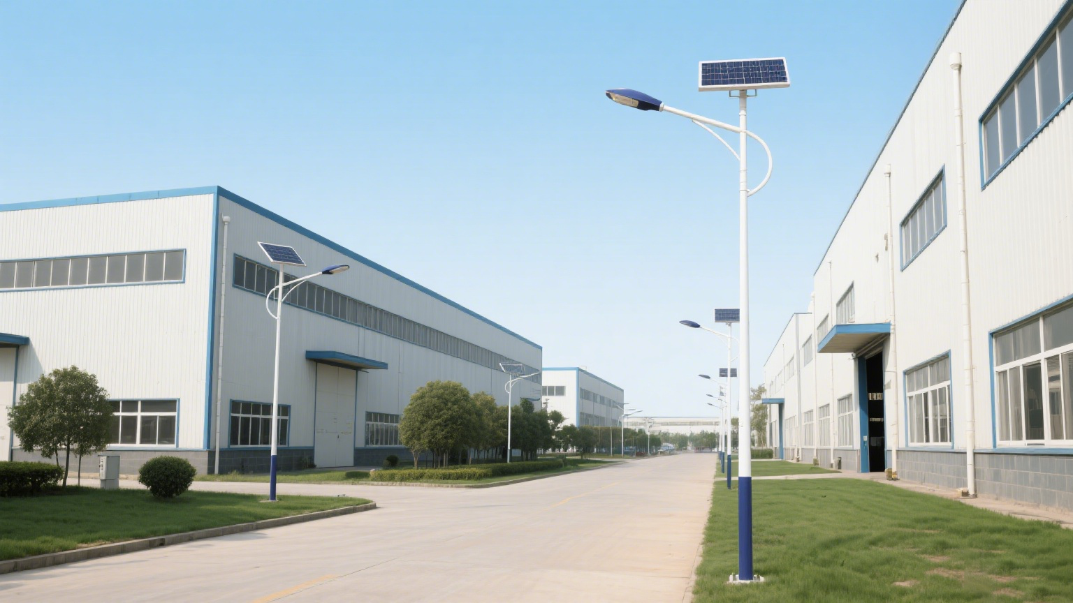 廠區太陽能路燈安裝方案 參數示意